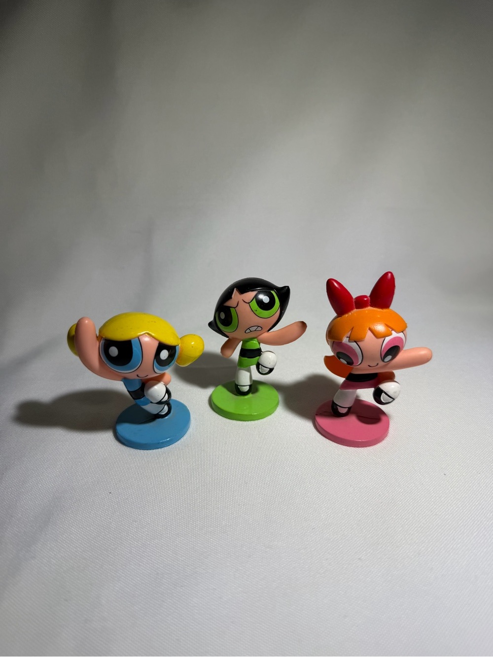 Cartoon Network Powerpuff Girls Figure Trio - Yellow, Green, Pink